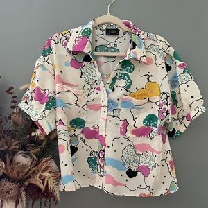 nwot milk and honey abstract blouse